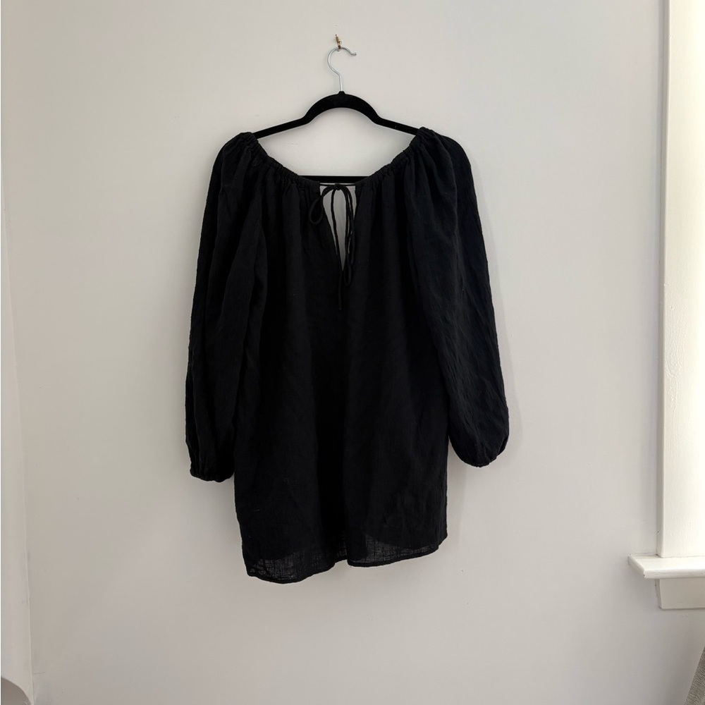SABO Max Mini Black Cotton Dress - Picture 4 of 9